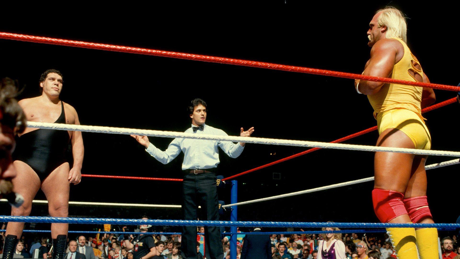 Hulk Hogan e Andre The Giant na Wrestlemania 3