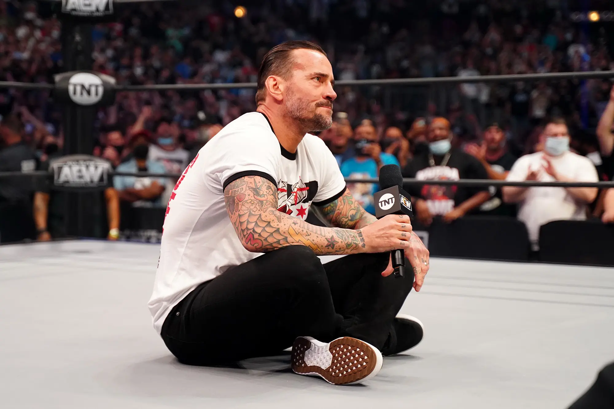 CM Punk no seu debut na AEW