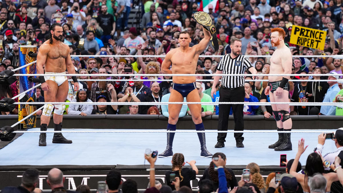 Sheamus, Drew McIntyre e Gunther na WrestleMania 39