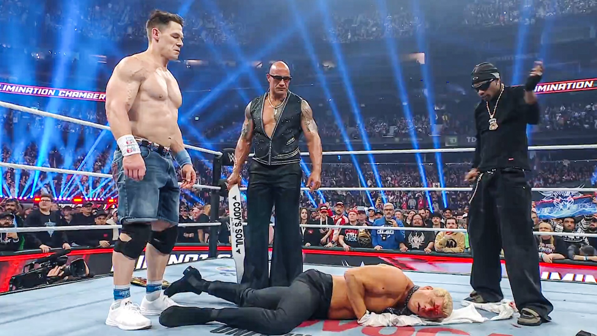 John Cena, The Rock e Travis Scott atacaram Cody Rhodes