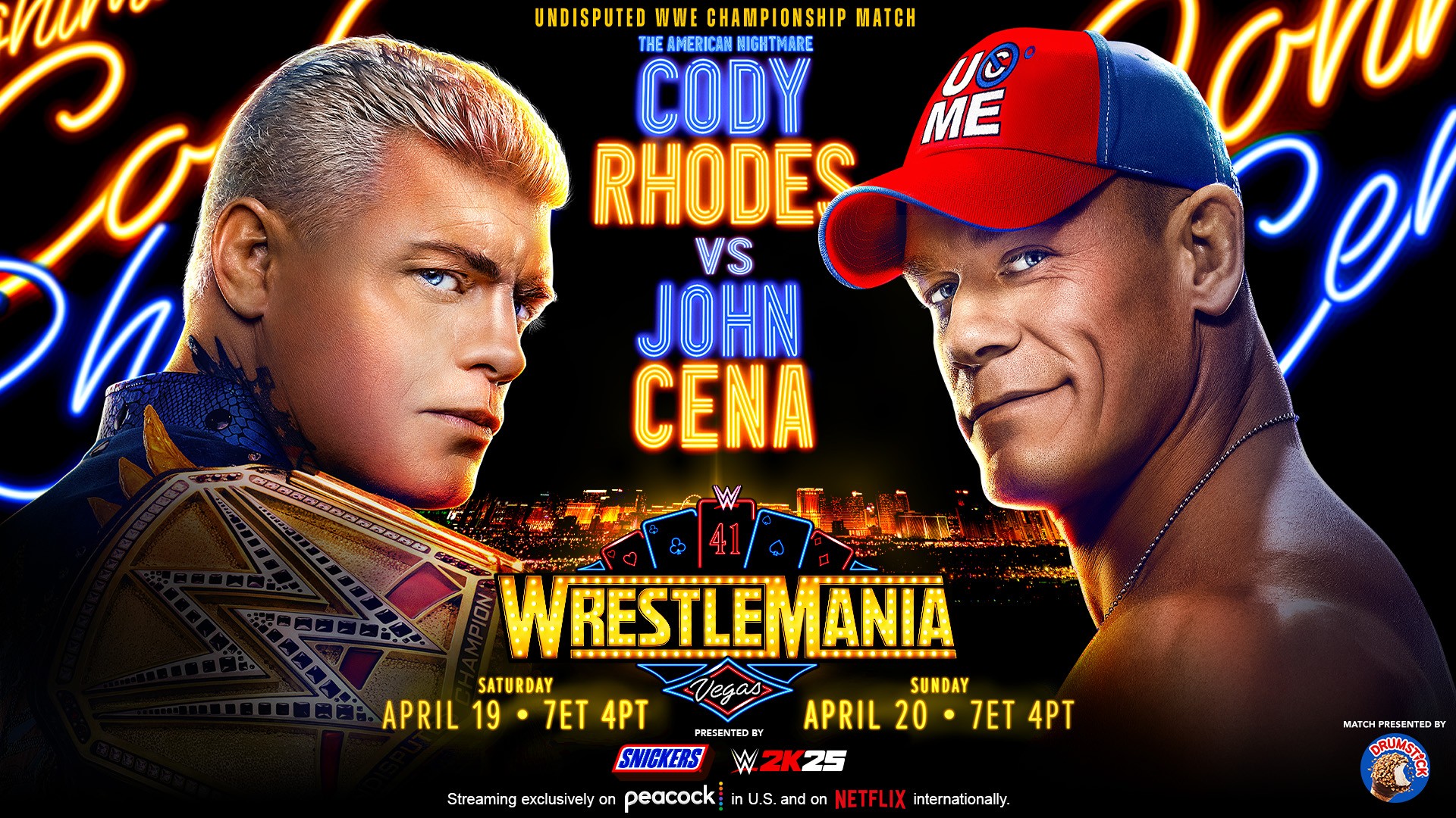 WWE WrestleMania 41 – Domingo: onde assistir ao vivo, horário, data e card